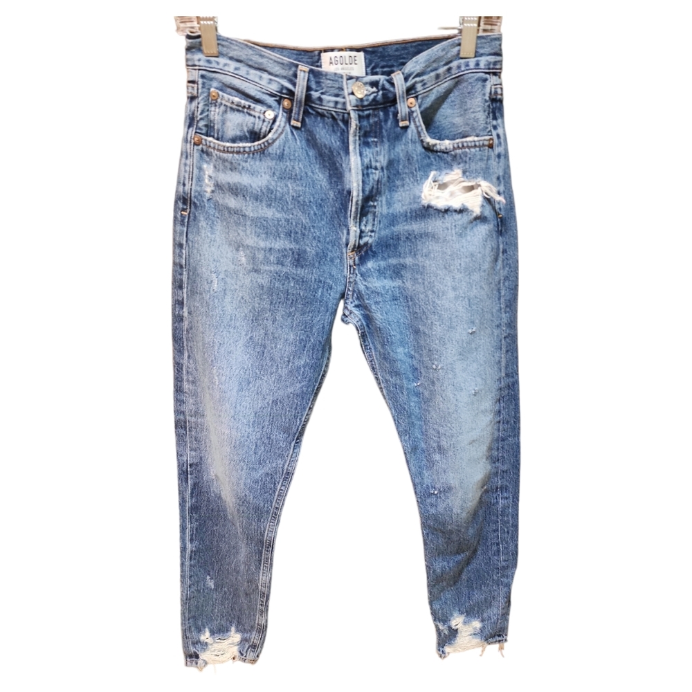 Agolde Jamie High Rise Classic Jeans In Grade - Picture 2 of 5